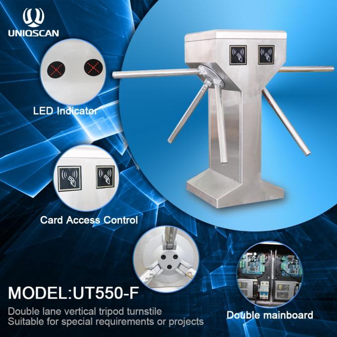 Torniquete do torniquete da entrada do torniquete do tripé do dobro de UNIQSCAN